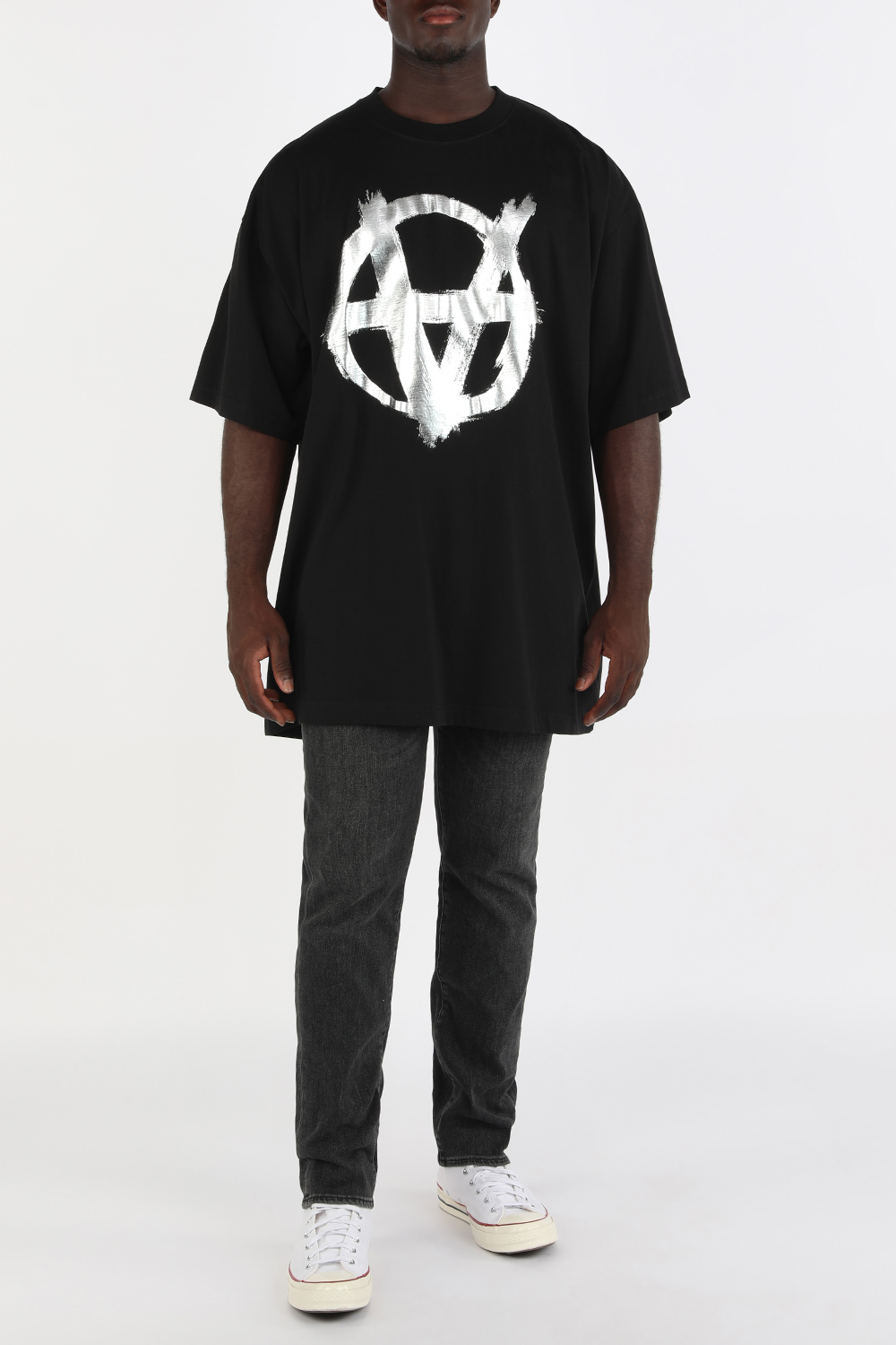 Double Anarchy Tshirt in Black